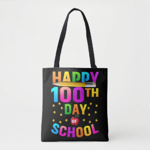 Tote Bag Joyeux 100e jour d'école pour enseignants et étudi