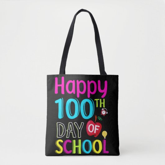 Tote Bag Joyeux 100ème jour d'école (Devant)