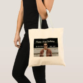 Tote Bag Joyeux 20e anniversaire simple photo ajouter nom d (Devant (produit))