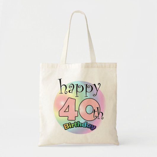 Tote Bag Joyeux 40e anniversaire (roze) (Devant)