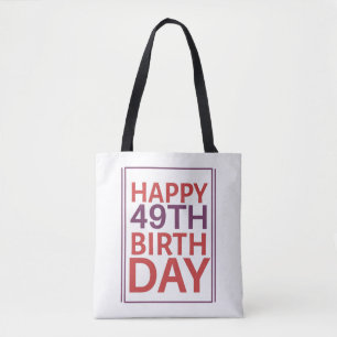 Tote Bag Joyeux 49ème anniversaire.