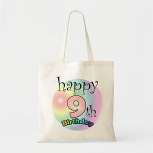 Tote Bag Joyeux 9e anniversaire (roze)