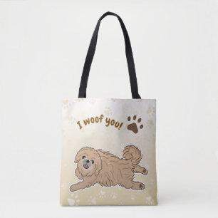 Tote Bag Joyeux Amoureux des chiens Pekingese Je Vous Oubli