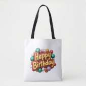 Tote Bag joyeux anniversaire (Devant)