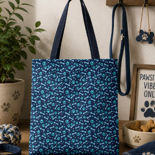 Tote Bag Joyeux Anniversaire aux Empreintes de Patte à l'Aq