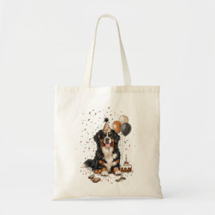 Tote Bag Joyeux anniversaire Bernese Mountain Dog