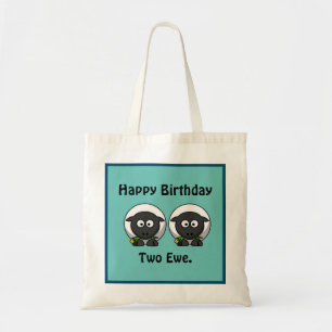 Tote Bag Joyeux Anniversaire Deux Ewe À Vous Cartoon