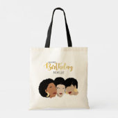 Tote Bag Joyeux anniversaire ! Femmes noires, soeurs amies (Dos)