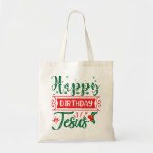 Tote Bag Joyeux anniversaire Jésus Noël chrétien (Devant)