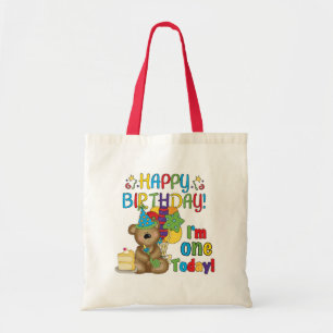 Tote Bag Joyeux anniversaire Teddy Bear 1er T-shirts et cad
