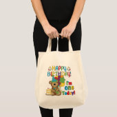 Tote Bag Joyeux anniversaire Teddy Bear 1er T-shirts et cad (Devant (produit))