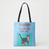 Tote Bag Joyeux anniversaire Vous Cool Tabby Chat Mens Mari (Devant)