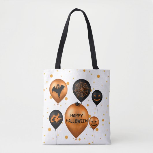 Tote Bag Joyeux Ballons du parti Halloween (Devant)