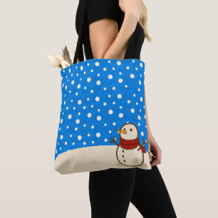 Tote Bag Joyeux Bonhomme de Neige de Noël Hiver Merveilleux