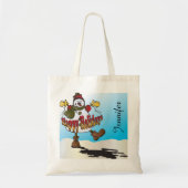 Tote Bag Joyeux bonhomme de neige | Nom do-it-yourself | No (Devant)