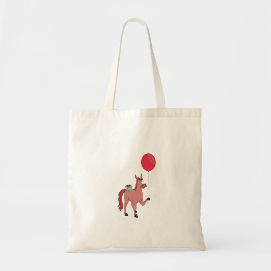 Tote Bag Joyeux Cheval d'anniversaire (Devant)