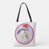 Tote Bag Joyeux Cheval de Noël (Dos)