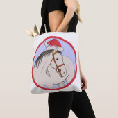 Tote Bag Joyeux Cheval de Noël (De près)