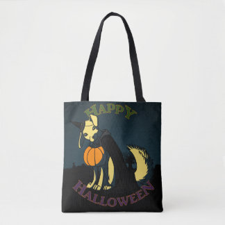 Tote Bag Joyeux chien d'Halloween