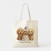 Tote Bag Joyeux chien d'Halloween Goldendoodle (Dos)