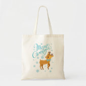 Tote Bag Joyeux chien renne de Noël | Vacances (Devant)