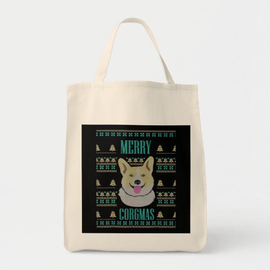 Tote Bag Joyeux Corgmas de Noël (Devant)