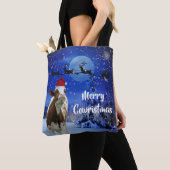 Tote Bag Joyeux Cowristmas Père Noël Vacances Vache (De près)