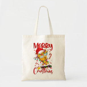 Tote Bag Joyeux Crustmas Pizza Arbre de Noël Noël Noël Joye