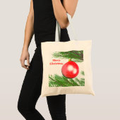 Tote Bag Joyeux décor d'arbre de Noël (Devant (produit))