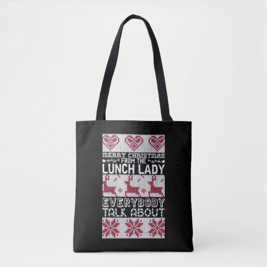 Tote Bag Joyeux Déjeuner de Noël Dame Tout Le Monde Parle D (Devant)