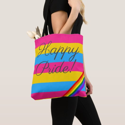 Tote Bag Joyeux drapeau de la Pride (De près)