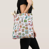 Tote Bag Joyeux éléments de bureau d'anniversaire dans croq (De près)