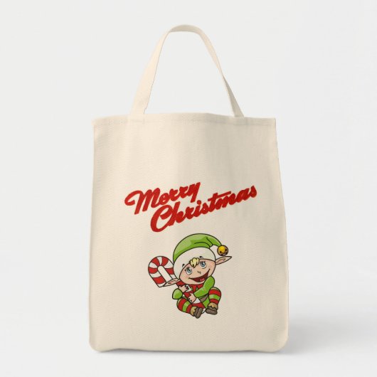 Tote Bag Joyeux elfes de Noël (Devant)