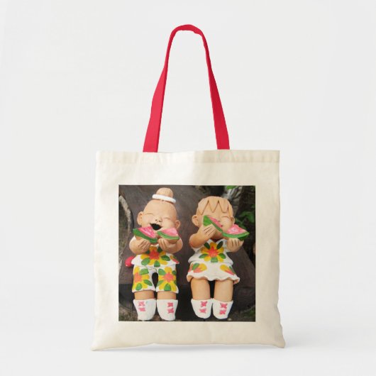 Tote Bag Joyeux enfants de pastèque (Devant)