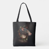 Tote Bag Joyeux et festif Rat d'animaux de compagnie vacanc (Dos)