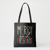 Tote Bag Joyeux et grossesse mère Noël (Devant)
