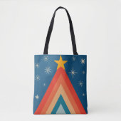Tote Bag Joyeux et lumineux Arbre de Noël Super rétro (Devant)