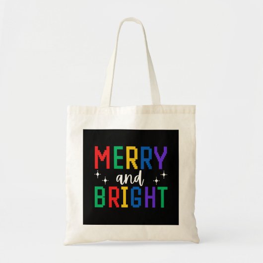 Tote Bag Joyeux Et Lumineux Noël (Devant)