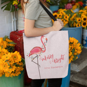 Tote Bag Joyeux et lumineux Noël minimal