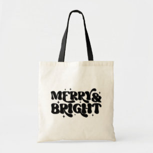 Tote Bag Joyeux et lumineux Noël rétro