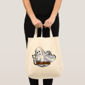 Tote Bag Joyeux fantôme d'Halloween (Devant (produit))