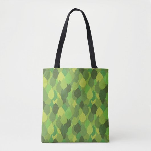 Tote Bag Joyeux Feuilles luxuriants - motif de surface tran (Devant)