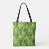 Tote Bag Joyeux Feuilles luxuriants - motif de surface tran (Dos)