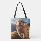Tote Bag Joyeux Golden Retriever en cours (Dos)