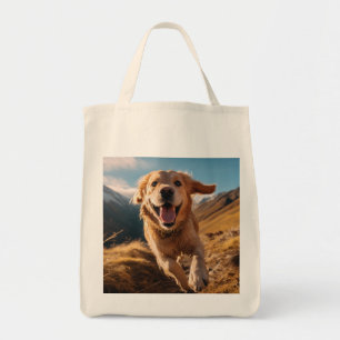 Tote Bag Joyeux Golden Retriever en cours