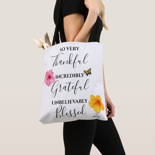 Tote Bag Joyeux, Gratuit, Blessé Script (De près)