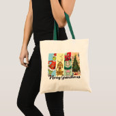 Tote Bag Joyeux Grinchmas Collage de vacances (Devant (produit))