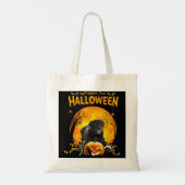 Tote Bag Joyeux Halloween Black Lab Chien Costumes Citrouil (Dos)