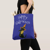 Tote Bag Joyeux Halloween, Chat noir (De près)