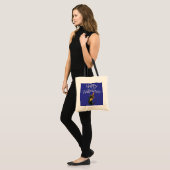Tote Bag Joyeux Halloween, Chat noir (Devant (modèle))